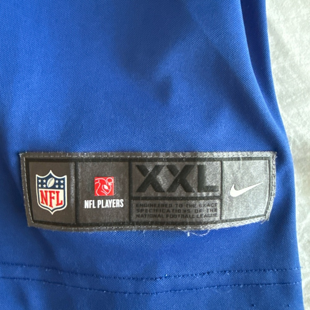 Men’s Nike Kayvon Thibodeaux #5 New York Giants Vapor Limited Jersey Sz 2XL Blue - Picture 3 of 6